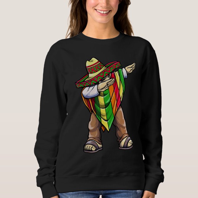 Camiseta Dabbing Mexicano Poncho Cinco De Mayo (Frente)