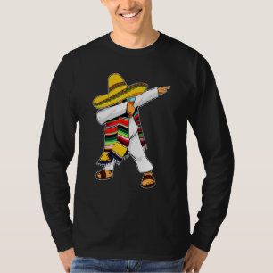 Camiseta Dabbing Mexicano Poncho Cinco De Mayo Sombrero