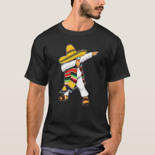 Camiseta Dabbing Mexicano Poncho Cinco De Mayo Sombrero