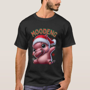Camiseta Dabbing MooDeng Papai noel Natal Engraçado Bebê En