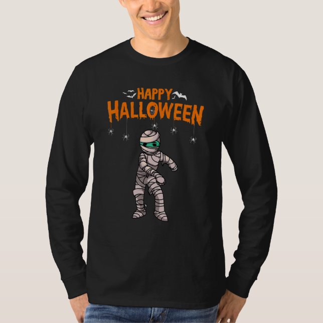 Camiseta Dabbing Mummy Lazy Halloween Dab (Frente)