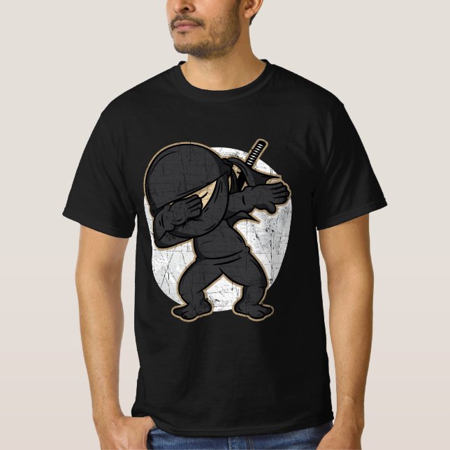 Camiseta Dabbing Ninja - Guerreiro de Artes Marciais Ninja (Frente)