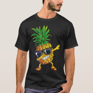 Camiseta Dabbing Óculos de Sol de Abacaxi Praias Aloha Hava