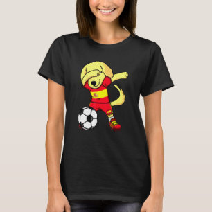 Camiseta Dabbing Ouro Retriever Espanha Soccer Fans Jersey