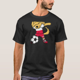 Camiseta Dabbing Ouro Retriever Soccer Fans Jersey