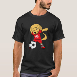 Camiseta Dabbing Ouro Retriever Tunísia Soccer Ventiladore