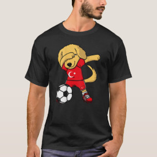 Camiseta Dabbing Ouro Retriever Turkey Soccer Fans Jersey