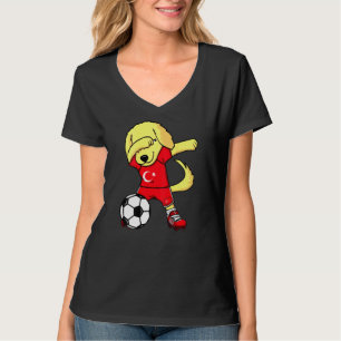 Camiseta Dabbing Ouro Retriever Turkey Soccer Fans Jersey