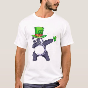 Camiseta Dabbing Panda Bear Dia de São Patrício Boys Iris