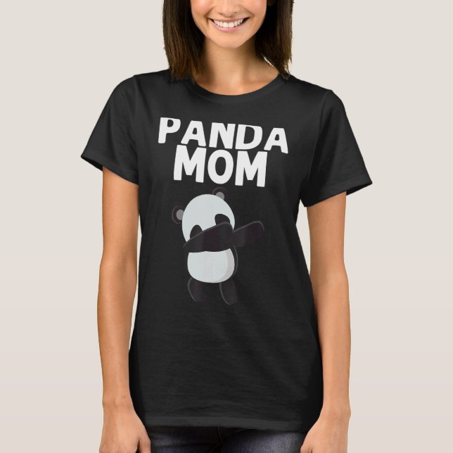 Camiseta Dabbing Panda Black White Panda Bear Mãe Avó (Frente)