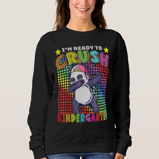 Camiseta Dabbing Panda Kindergarten De Volta Ao School Boy (Frente)