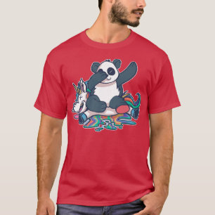 Camiseta Dabbing Panda Unicorn Natal Dance Funny G