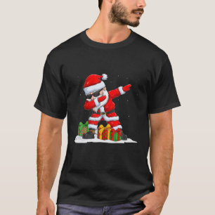 Camiseta Dabbing Papai Noel Boys de Natal Men Engraçado Xma