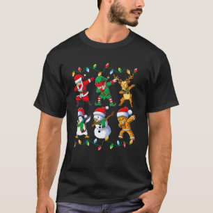Camiseta Dabbing Papais noeis Amigos Xmas presentes criança