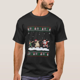 Camiseta Dabbing Papais noeis Elf Siamese Cat Girls Boys Ki
