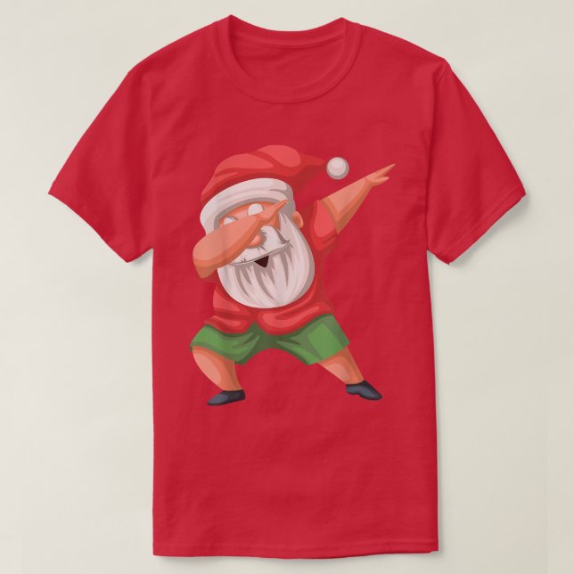 Camiseta Dabbing Papais noeis Praia Papai noel Natal Em Pap (Frente do Design)