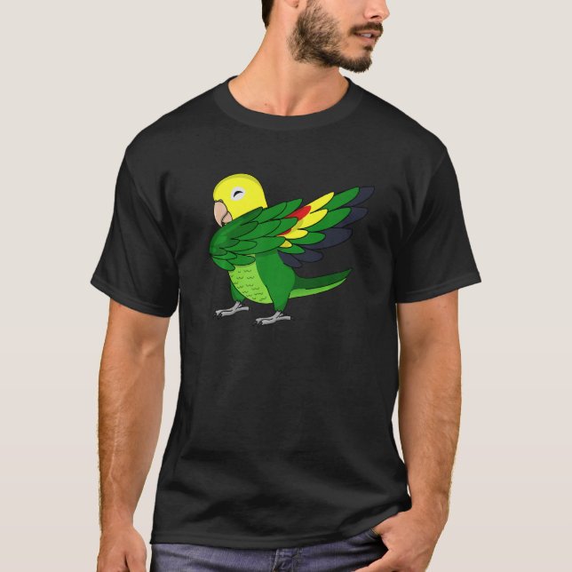Camiseta Dabbing Parrot I Double Yellow em Amazônia (Frente)