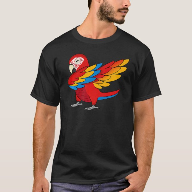 Camiseta Dabbing Parrot I Scarlet Macaw (Frente)