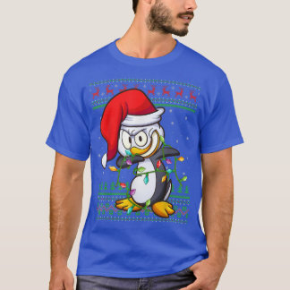 Camiseta Dabbing Penguin Bird Xmas acende feio Pinguim Chri