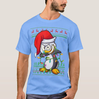 Camiseta Dabbing Penguin Bird Xmas acende feio Pinguim Chri