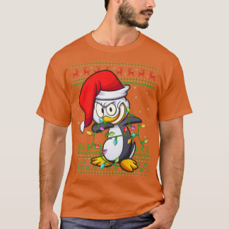 Camiseta Dabbing Penguin Bird Xmas acende feio Pinguim Chri