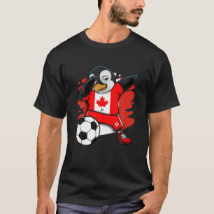 Camiseta Dabbing Penguin Canada Soccer Fans Jersey