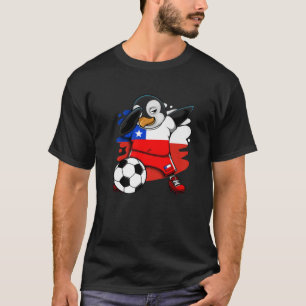 Camiseta Dabbing Penguin Chile Soccer Fans Jersey Flag Foot