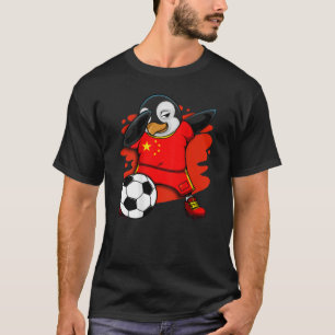 Camiseta Dabbing Penguin China Soccer Fan Jersey L