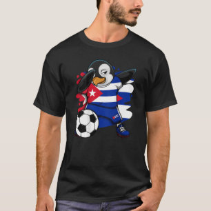 Camiseta Dabbing Penguin Cuba Soccer Fans Jersey L