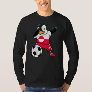 Camiseta Dabbing Penguin Groelândia Soccer Fãs Jersey