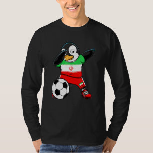 Camiseta Dabbing Penguin Iran Soccer Fans Jersey S