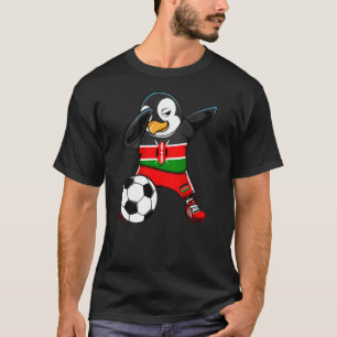 Camiseta Dabbing Penguin Kenya Soccer Fans Jersey Flag Foot