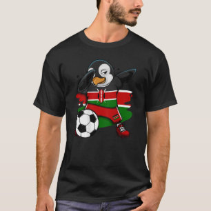 Camiseta Dabbing Penguin Kenya Soccer Fans Jersey Flag Foot