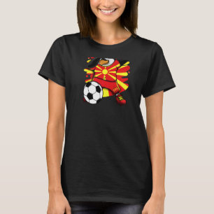 Camiseta Dabbing Penguin Macedônia Soccer Fans Jersey