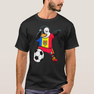 Camiseta Dabbing Penguin Moldova Soccer Fans Jersey