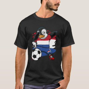 Camiseta Dabbing Penguin Netherlands Soccer Fan Jersey Foot