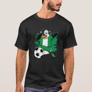 Camiseta Dabbing Penguin Nigeria Soccer Fans Jersey Footbal