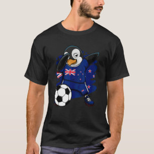 Camiseta Dabbing Penguin Nova Zelândia Soccer Fan Jersey Fo
