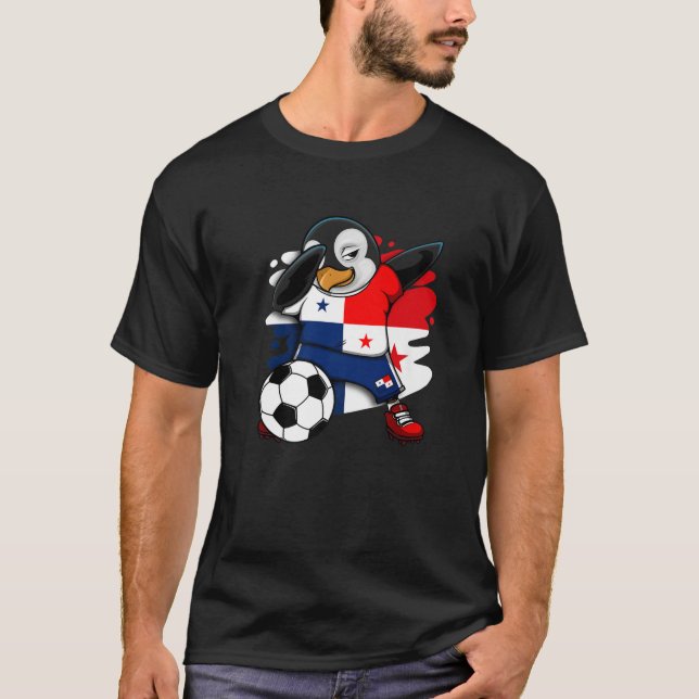 Camiseta Dabbing Penguin Panamá Soccer Fans Jersey (Frente)