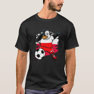 Camiseta Dabbing Penguin Polônia Soccer Fans Jersey Futebol