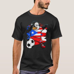 Camiseta Dabbing Penguin Porto Rico Soccer Fan Jersey Foot