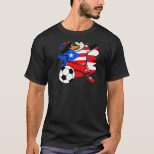 Camiseta Dabbing Penguin Porto Rico Soccer Fan Jersey Foot