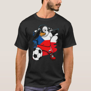 Camiseta Dabbing Penguin República Checa Soccer Fans Jersey