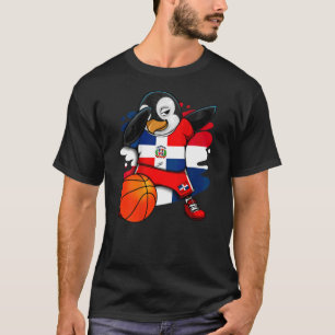 Camiseta Dabbing Penguin República Dominicana Fãs de Basque