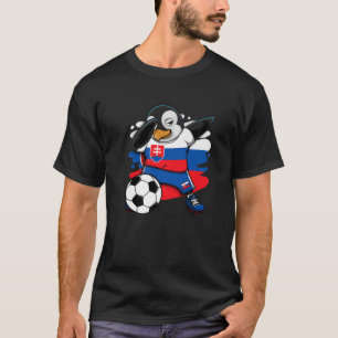 Camiseta Dabbing Penguin Slovakia Soccer Fans Jersey Shoba