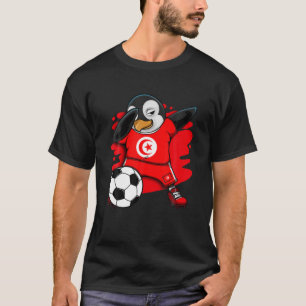 Camiseta Dabbing Penguin Tunísia Soccer Fans Jersey