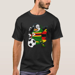 Camiseta Dabbing Penguin Zimbábue Soccer Fans Jersey
