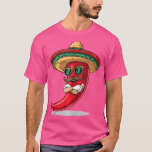 Camiseta Dabbing Pepper Cinco De Mayo Orgulho Mexicano Hot