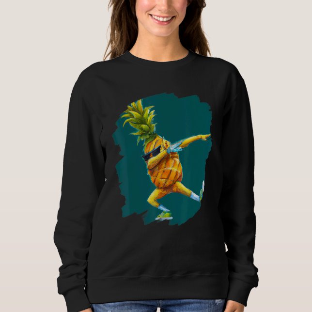 Camiseta Dabbing Pineapple Aloha Sunglasses Beach Dance Haw (Frente)