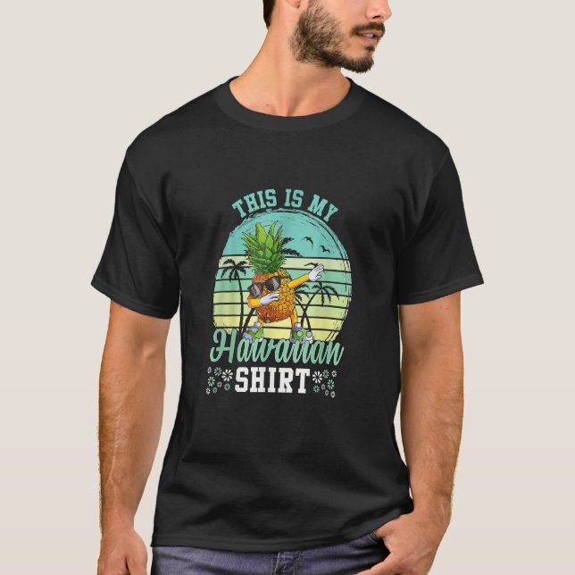 Camiseta Dabbing Pineapple Hawaiian   Tropical Aloha Beache (Frente)